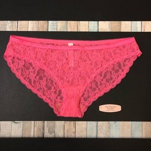 NWOT Victoria’s Secret Salmon Pink Lace Panty